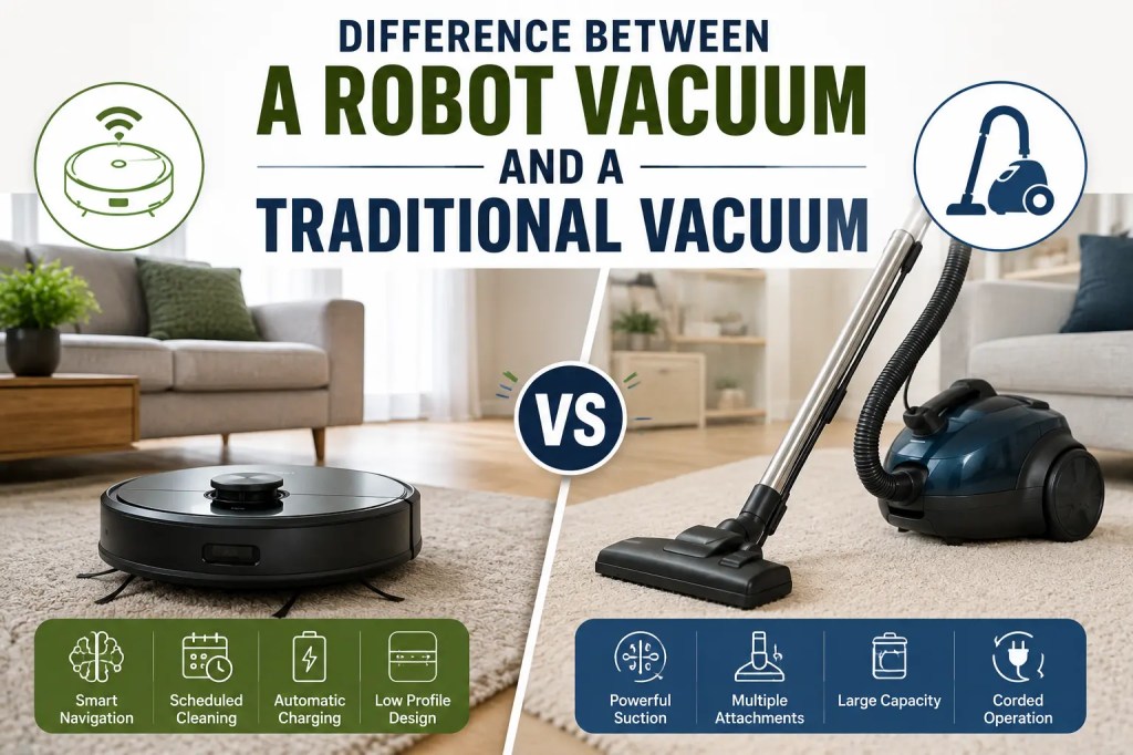 Difference Between A Robot Vacuum And A Traditional Vacuum